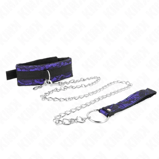 Colier scurt din catifea cu dantelă, Roz, cu curea, 105 cm, cu finisaj din nailon, 44 x 5.5 cm