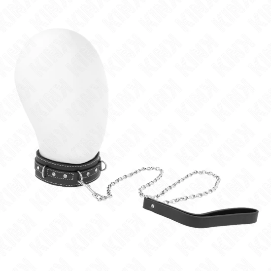 Colier din piele PVC cu curea, Roz cu strasuri, 105 cm, 41,5 x 4 cm