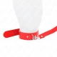 Choker cu lesă, cu curea, 116 cm, roșu, ajustabil 32-50 cm x 8 cm