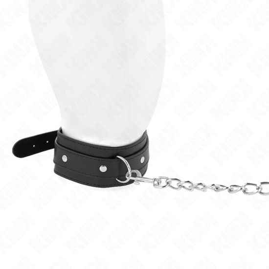Colier cu lesă 65 cm, 1 inel reglabil, 38-49 cm x 5 cm