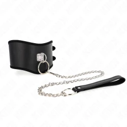 Colier reglabil tip necklace, 65 cm, curea lată reglabilă 40-55 cm x 10 cm
