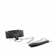 Colier cu lesă, Roz, Negru - 65 cm, cu cataramă ajustabilă 36-43 cm x 5 cm