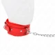 Guler cu Lesă 65 CM cu Restricții Roșu 36-42 CM x 5.5 CM