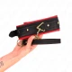 Choker cu lesă din material simplu, Negru, ajustabil 33-48 cm x 5.7 cm