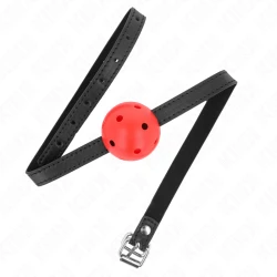 Model: Simplicity Ball Gag, Roșu, 4.5 cm