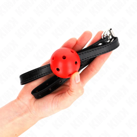 Model: Simplicity Ball Gag, Roșu, 4.5 cm