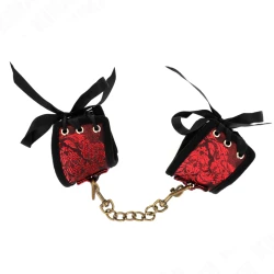 Restricții pentru Încheieturi - Detalii Dantelă Roșu-Roșu, 24.5 cm x 6.5 cm