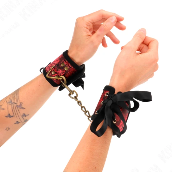 Restricții pentru Încheieturi - Detalii Dantelă Roșu-Roșu, 24.5 cm x 6.5 cm