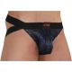 Jockstrap din material elastic, albastru/negru, S