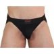 Jockstrap BURN din materiale premium, negru lucios, L