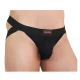 Jockstrap BURN din materiale premium, negru lucios, L