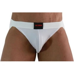 Jockstrap BURN din lycra, alb, XL