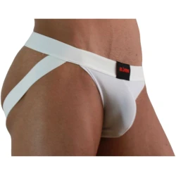 Jockstrap BURN din lycra, alb, XL