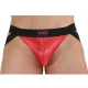 Jockstrap din materiale premium, roșu/negru, XL