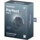 Perfect Pair 2 Multivibrator 2 în 1, Inel penis și vibrator pentru degete, Gri