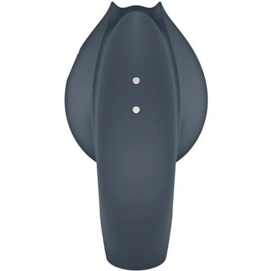 Perfect Pair 2 Multivibrator 2 în 1, Inel penis și vibrator pentru degete, Gri