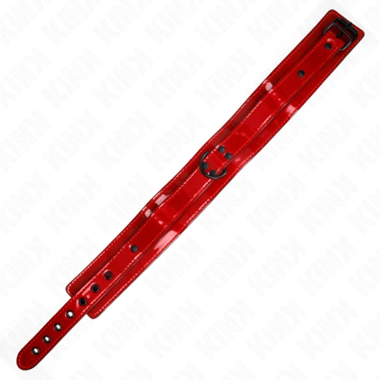 Colier reglabil, vin roșu, 37.5-49.5 cm x 5 cm