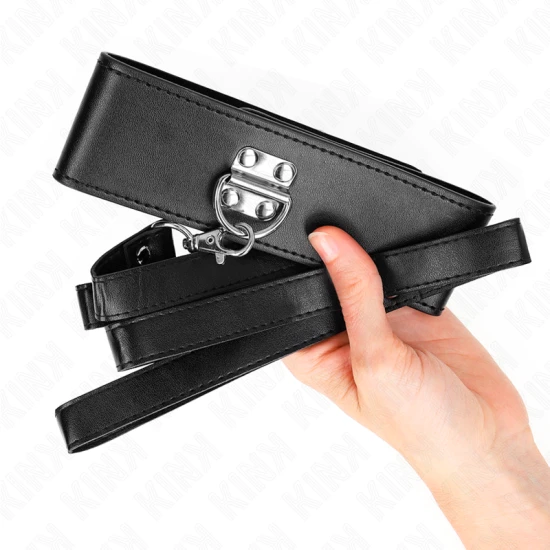 Colier cu curea, 116 cm, model 2, reglabil 36-43 cm x 5 cm