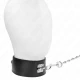Colier cu lesă 65 cm cu curea lată neagră reglabilă 33,5-41 cm x 5 cm