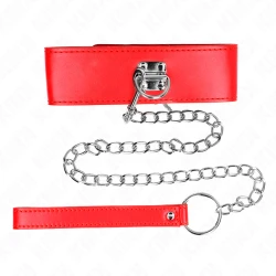 Colier cu lesă, model cu curea, Roz, 65 cm, curea lată reglabilă 33.5-41 cm x 5 cm