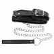 Colier greu cu curea, model 1, reglabil 36,5-50 cm, 65 cm, Negru