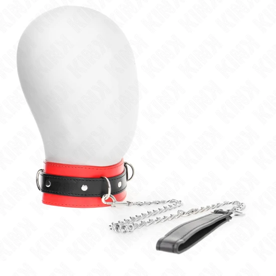 Choker cu curea, 65 cm, roșu, 54 x 4.5 cm