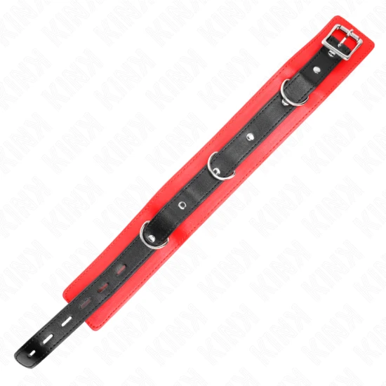 Choker cu curea, 65 cm, roșu, 54 x 4.5 cm