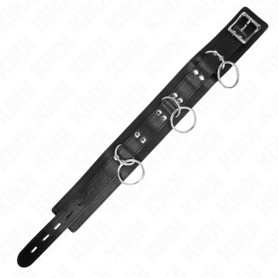 Colier cu 3 inele tip sclavie, cu bretea, 80 cm, 53 x 5 cm