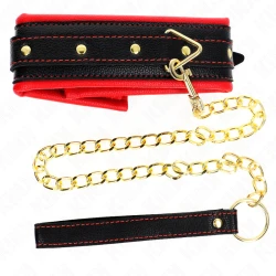 Colier cu lesă, curea din imitație piele tip burete, Model 2, reglabil, 37-54 cm x 3 cm, Roz