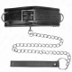Colier cu bretea tip piele ecologică cu burete, Model 3, Roz, ajustabil 37-54 cm x 3 cm
