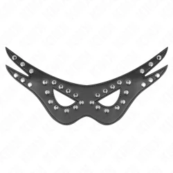 Masca sexy din piele ecologică, Model 1, Roz-negru. 27 x 13 cm
