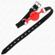 Jucărie tip gag din silicon, Full Silicone, Roz, 55 x 2 cm, bilă 4 cm, reglabil 35-51 cm