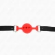 Jucărie tip gag din silicon, Full Silicone, Roz, 55 x 2 cm, bilă 4 cm, reglabil 35-51 cm