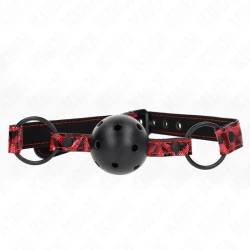 DIAMOND PATTERN - Minge pentru gag 4,5 cm, Model 2, Negru, 64,5 cm reglabil, 42-60 cm