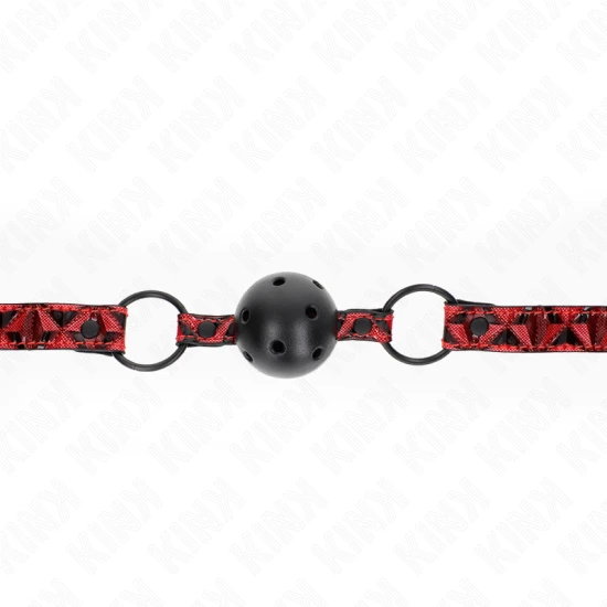 DIAMOND PATTERN - Minge pentru gag 4,5 cm, Model 2, Negru, 64,5 cm reglabil, 42-60 cm