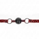 DIAMOND PATTERN - Minge pentru gag 4,5 cm, Model 2, Negru, 64,5 cm reglabil, 42-60 cm