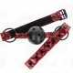 DIAMOND PATTERN - Minge pentru gag 4,5 cm, Model 2, Negru, 64,5 cm reglabil, 42-60 cm