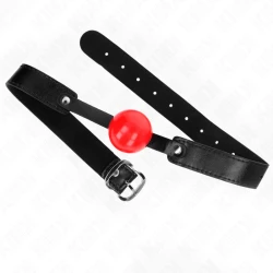 Bilă din Soft TPE, 4 cm, Model 1, Roz/Negru, Reglabil 41-61 cm