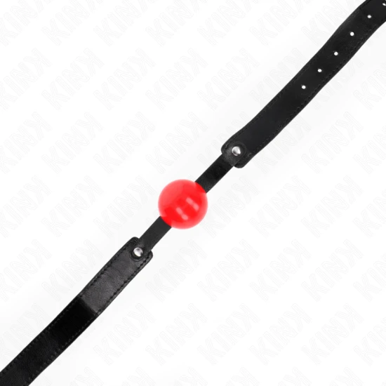 Bilă din Soft TPE, 4 cm, Model 1, Roz/Negru, Reglabil 41-61 cm