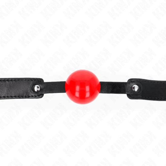 Bilă din Soft TPE, 4 cm, Model 1, Roz/Negru, Reglabil 41-61 cm