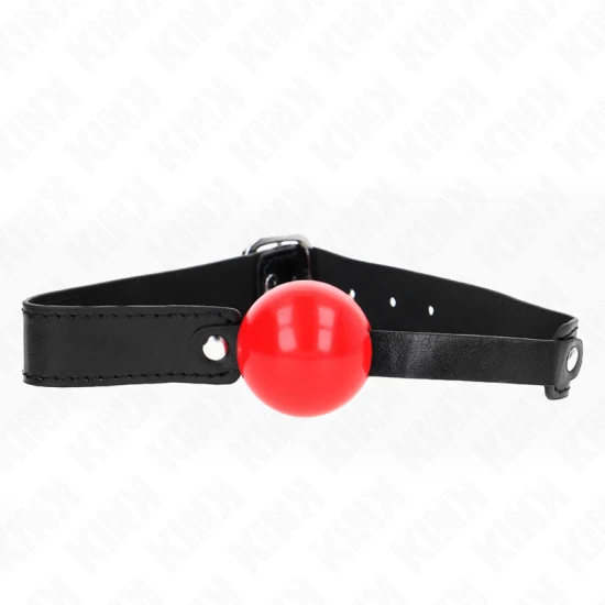 Bilă din Soft TPE, 4 cm, Model 1, Roz/Negru, Reglabil 41-61 cm