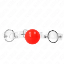 GAG - Bilă din PVC transparent roșu 4 cm, ajustabil