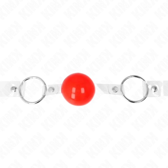 GAG - Bilă din PVC transparent roșu 4 cm, ajustabil