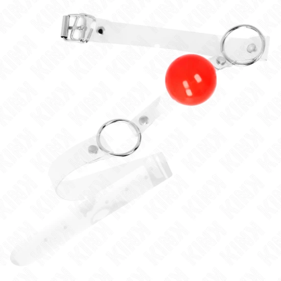 GAG - Bilă din PVC transparent roșu 4 cm, ajustabil