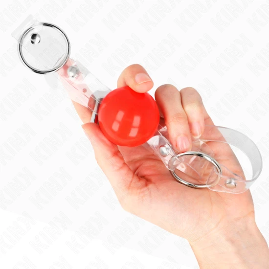 GAG - Bilă din PVC transparent roșu 4 cm, ajustabil