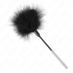 Pene pentru gâdilat cu mâner cu strasuri, 27 cm