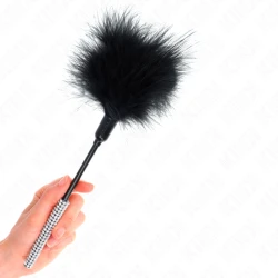 Pene pentru gâdilat cu mâner cu strasuri, 27 cm