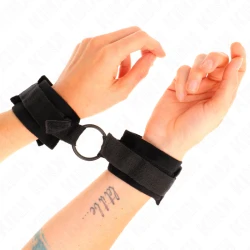 Set manșete pentru începători, cu inel O, 25 cm, reglabil 15-25 cm, Negru