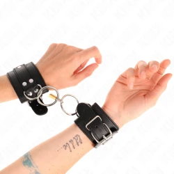 Dispozitive de imobilizare pentru încheieturi, O-Ring, blocate, Negru, ajustabile, 20-28 cm x 5.5 cm