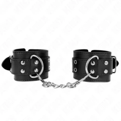 Sistem dublu cu cataramă pentru încheieturi, Negru, reglabil, 19-26 cm